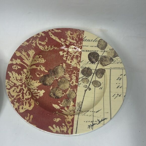 Cypress Home Dessert Salad Side Plates Botanical Garden Signed Matina Thedision - Picture 7 of 11